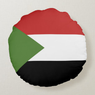 Sudan-Flagge Rundes Kissen