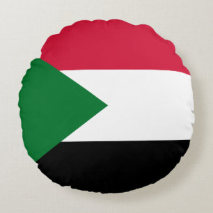 Sudan-Flagge Rundes Kissen