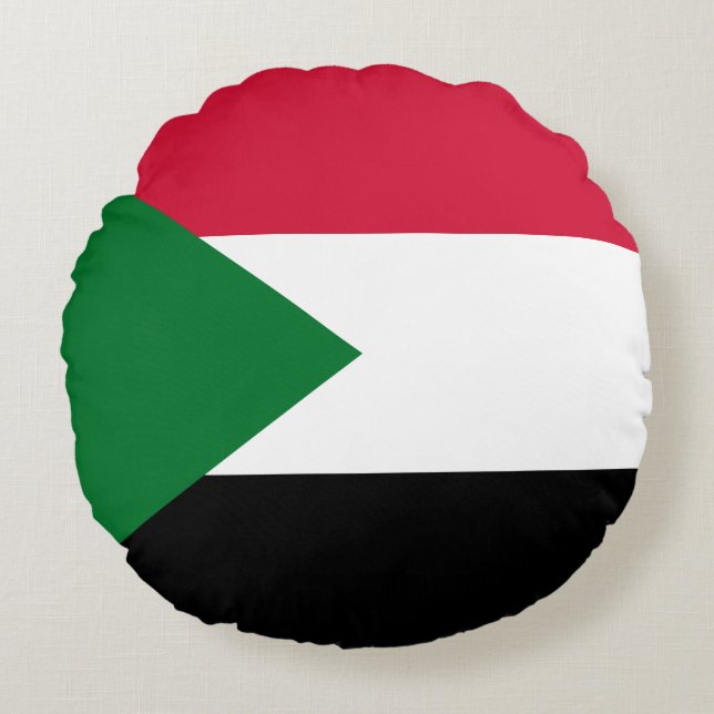 Sudan-Flagge Rundes Kissen (Vorderseite)