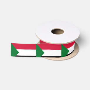 Sudan-Flagge Satinband