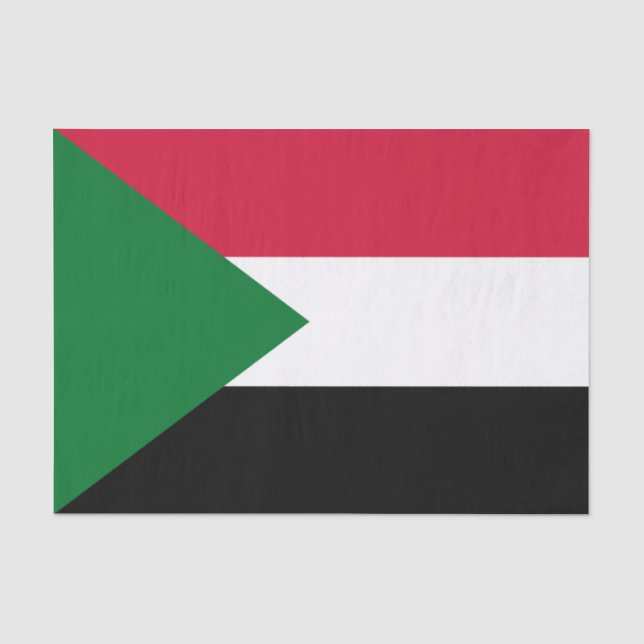 Sudan-Flagge Seidenpapier (Vorderseite)