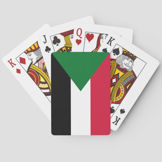 Sudan-Flagge Spielkarten (Rückseite)
