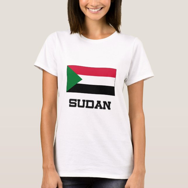 Sudan-Flagge T-Shirt (Vorderseite)