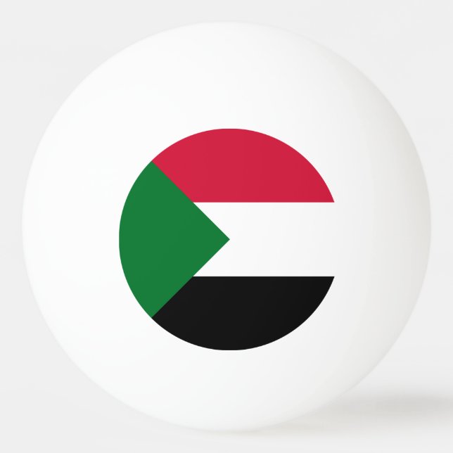 Sudan-Flagge Tischtennisball (Vorderseite)