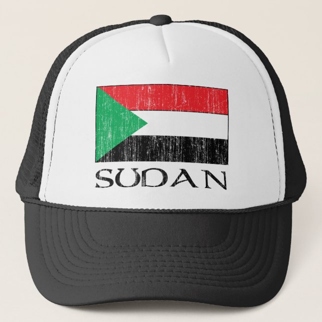 Sudan-Flagge Truckerkappe (Vorderseite)