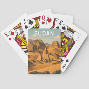 Sudan Illustration Reise Kunst Vintage Spielkarten