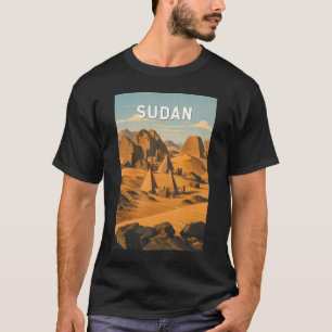 Sudan Illustration Reise Kunst Vintage T-Shirt