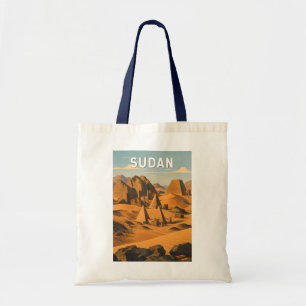 Sudan Illustration Reise Kunst Vintage Tragetasche