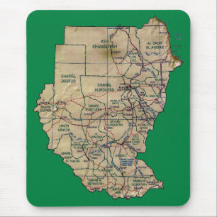 Sudan-Karte Mousepad