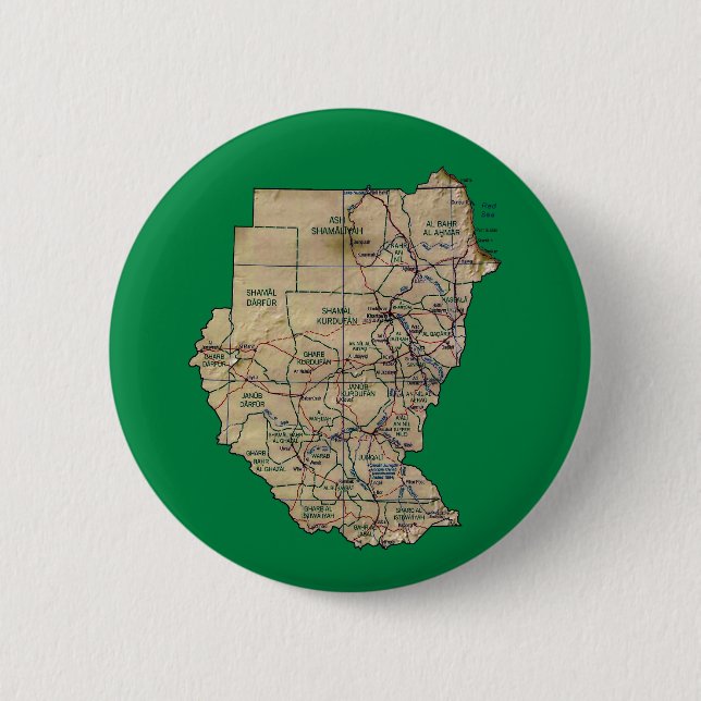 Sudan-Karten-Knopf Button (Vorderseite)
