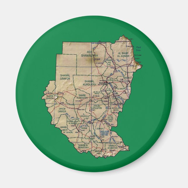 Sudan-Kartenmagnet Magnet (Vorne)