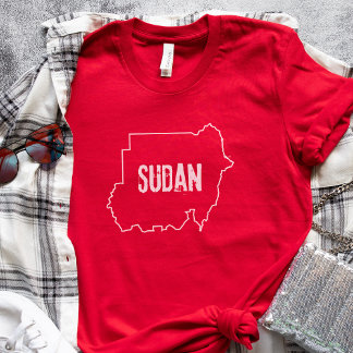 Sudan Landkarte Sudanesisches Grenzgebiet T-Shirt