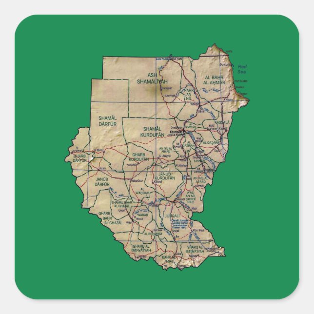 Sudan Map Sticker (Vorderseite)
