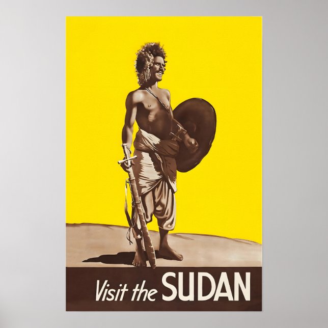 Sudan Print Sudanese Art Travel Poster  (Vorne)