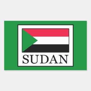 Sudan Rechteckiger Aufkleber