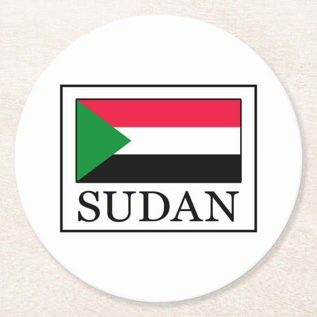 Sudan Runder Pappuntersetzer (Vorderseite)
