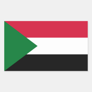 Sudan/sudanische Flagge Rechteckiger Aufkleber