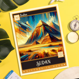 Sudan Vintage Malerei Postkarte
