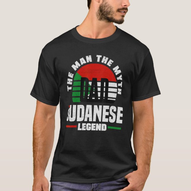 Sudanese Sudan Sudanese Flag Fathers Day T-Shirt (Vorderseite)