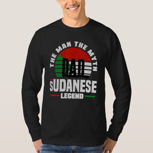 Sudanese Sudan Sudanese Flag Fathers Day T-Shirt (Vorderseite)
