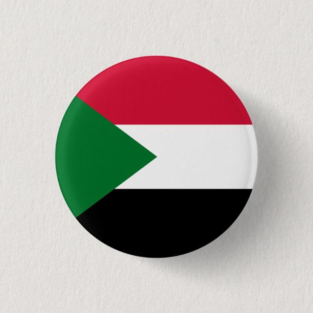 sudanesische Flagge, Flagge des Sudan Button (Vorderseite)