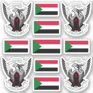 sudanesische Staatssymbole/Wappen und Flagge S Aufkleber
