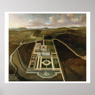 Südaussicht des Hampton Court, Herefordshire, C. Poster