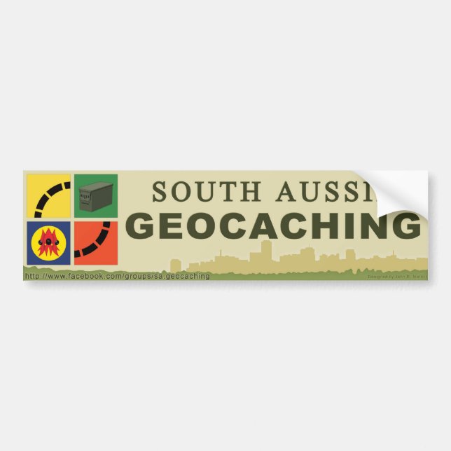 Südaustralier Geocaching AUTOAUFKLEBER (Vorne)