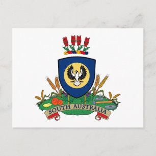 Südaustralischer Wappen Postkarte