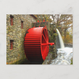 Sudbury Grist Mill Water Wheel Postkarte
