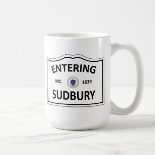 SUDBURY MASSACHUSETTS Hometown-Masse MA Townie Tasse