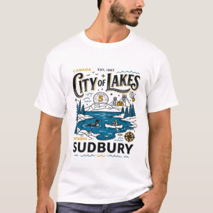 Sudbury Ontario Kanada Stadt der Seen T-Shirt