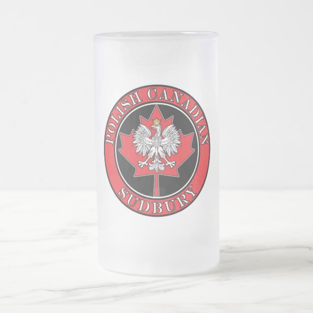 Sudbury Round Polish Canadian Leaf Mattglas Bierglas (Mittel)