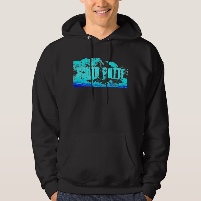 Südbutte-Blau auf blauem GebirgsHoodie Hoodie (Vorderseite)
