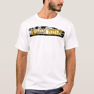 Südbutte-Gold auf schwarzem T-Shirt