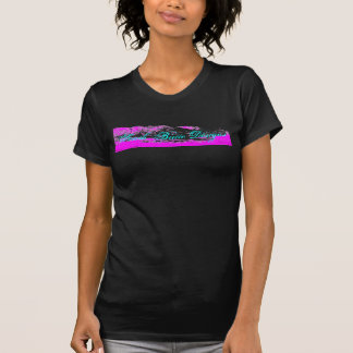 Südbutte-Rosa-und Baby-Blau-GebirgsShirt T-Shirt