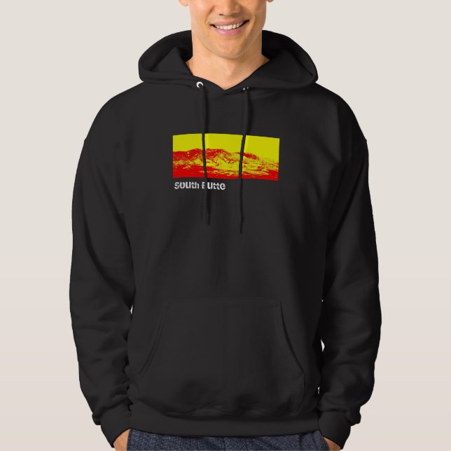 SüdButteschwarzer und roter GebirgsHoodie Hoodie (Vorderseite)