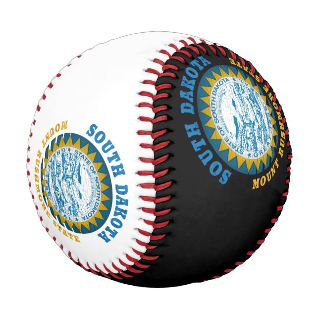 SÜDDAKOTA MOUNT RUSHMORE STAAT FLAG BASEBALL (Schrägansicht)
