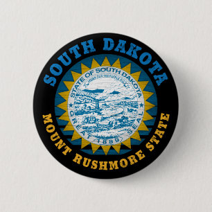SÜDDAKOTA MOUNT RUSHMORE STAAT FLAG BUTTON