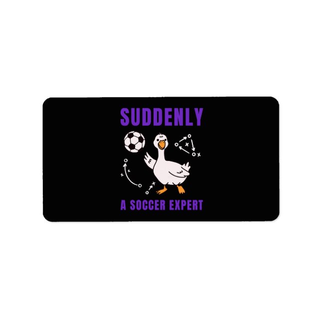 Suddenly a soccer expert adressaufkleber (Vorne)