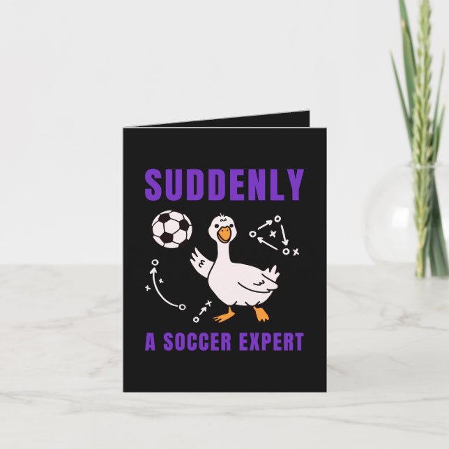 Suddenly a soccer expert feiertagskarte (Vorderseite)