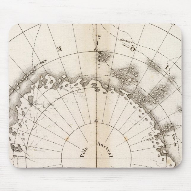 Südeiskarte Mousepad (Vorne)
