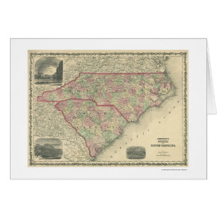 Süden u. North Carolina-Karte 1861