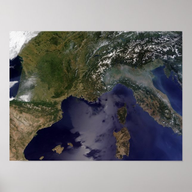 Südfrankreich und Norditalien Poster (Vorne)