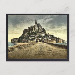 Südfront vom Deich, Mont St. Michel, Frankreich Postkarte