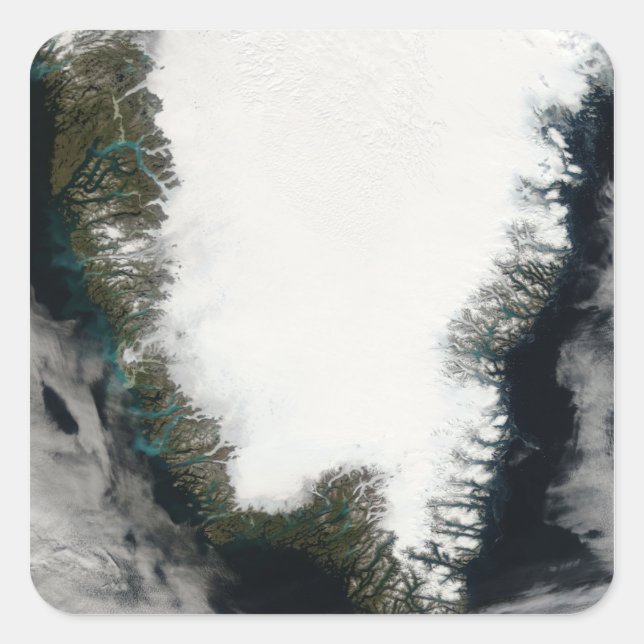 Südgrönland Quadratischer Aufkleber (Vorderseite)