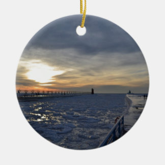 Südhafen-Leuchtturm-Sonnenuntergang Keramikornament