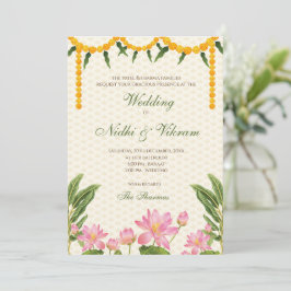 Südindische Hochzeitkarten und indische Hochzeitka Einladung