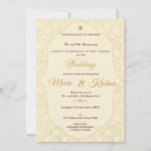 Südindische Hochzeitseinladung