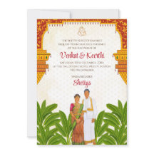 Südindische Hochzeitseinladung Tamil Wedding Card